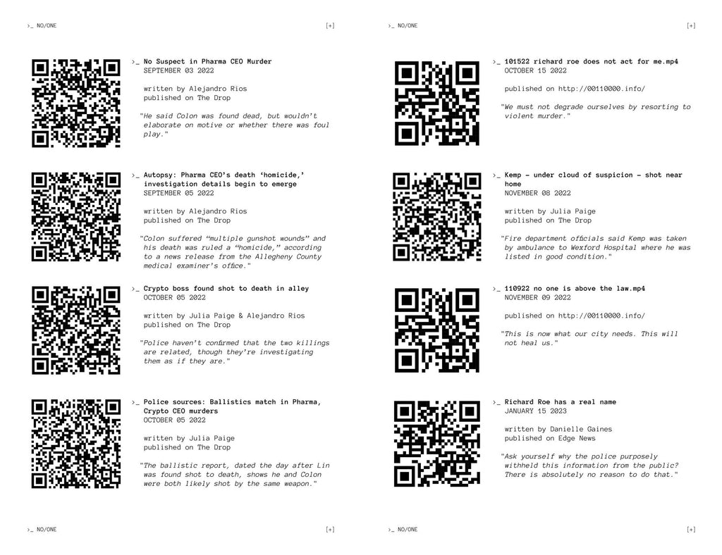 NO/ONE - The Complete Series